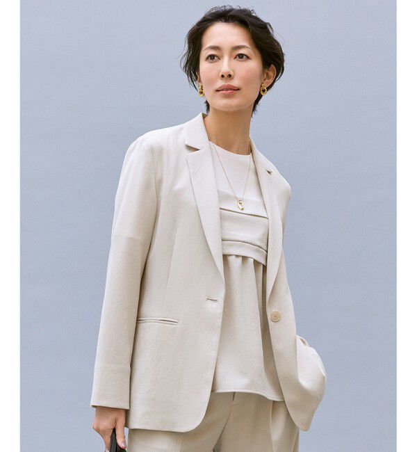 自由区「【カタログ掲載・セットアップ対応・セレモニー・ハレの日・通勤】テクスチャードスーツ ジャケット」|テーラードジャケット|フラックス