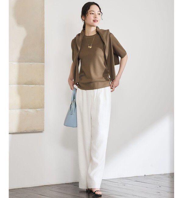 自由区「【カタログ掲載・アンサンブル対応】シアーシルクミックスニット プルオーバー」|ニット・セーター|