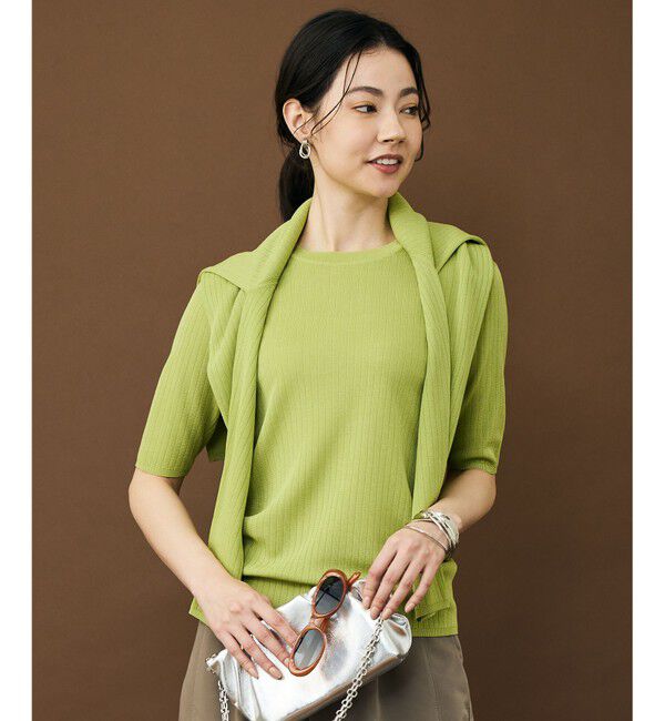 自由区「【カタログ掲載・アンサンブル対応】シアーシルクミックスニット プルオーバー」|ニット・セーター|ﾗｲﾄｸﾞﾘ