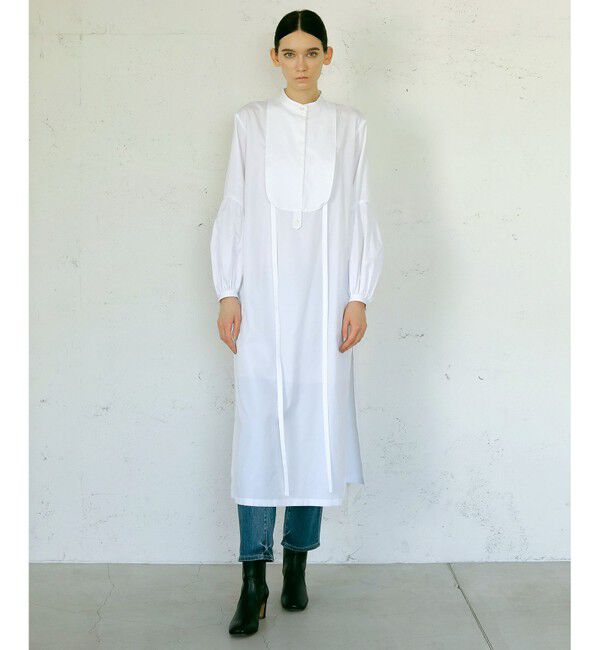 23区「【23区 lab.】ハイカウントコットン マキシ丈 シャツ ワンピース」|ワンピース|