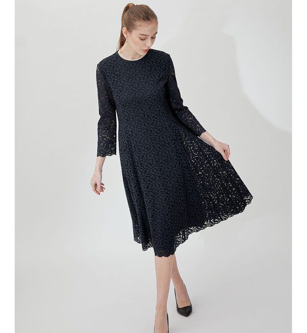 23区「【APPLAUDIR】ニュアンス フラワーレース ドレス」|ドレス|