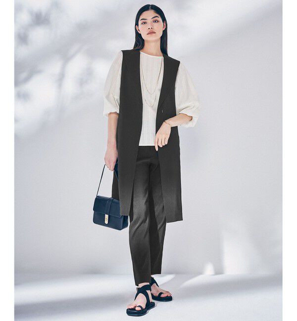 23区「【CLASSY.6月号掲載】リネンレーヨンストレッチ  ロング ジレ」|その他|