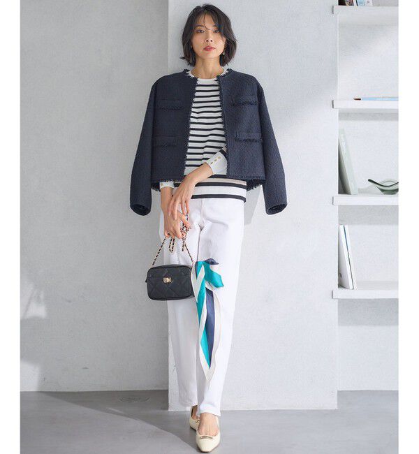 23区「【VERYコラボ 】ファンシーツイード ジャケット」|ノーカラージャケット|