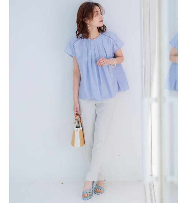 23区「【新色追加/洗える】ストレッチジョーゼット テーパード パンツ」|その他|