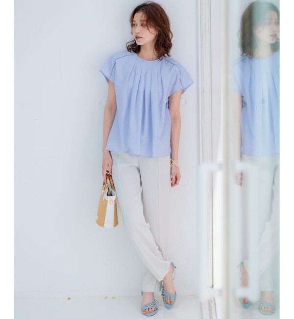 23区「【新色追加/洗える】ストレッチジョーゼット テーパード パンツ」|その他|