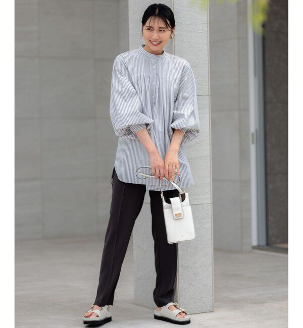 23区「【新色追加/洗える】ストレッチジョーゼット テーパード パンツ」|その他|