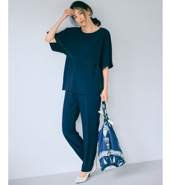 23区「【新色追加/洗える】ストレッチジョーゼット テーパード パンツ」|その他|