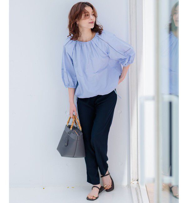 23区「【新色追加/洗える】ストレッチジョーゼット テーパード パンツ」|その他|