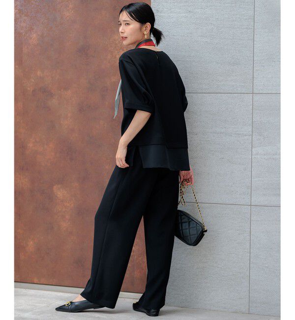 23区「【新色追加/洗える】ストレッチジョーゼット ワイドパンツ」|その他|