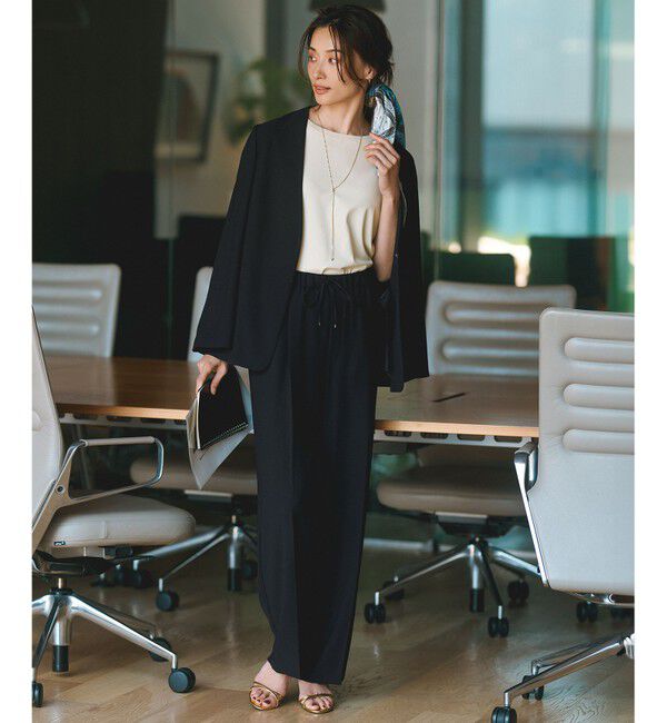 23区「【新色追加/洗える】ストレッチジョーゼット ワイドパンツ」|その他|