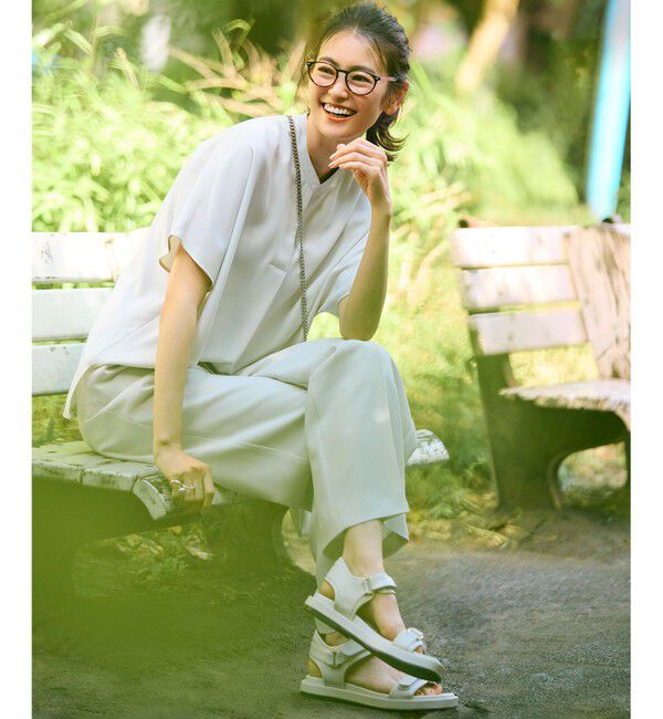 23区「【新色追加/洗える】ストレッチジョーゼット ワイドパンツ」|その他|