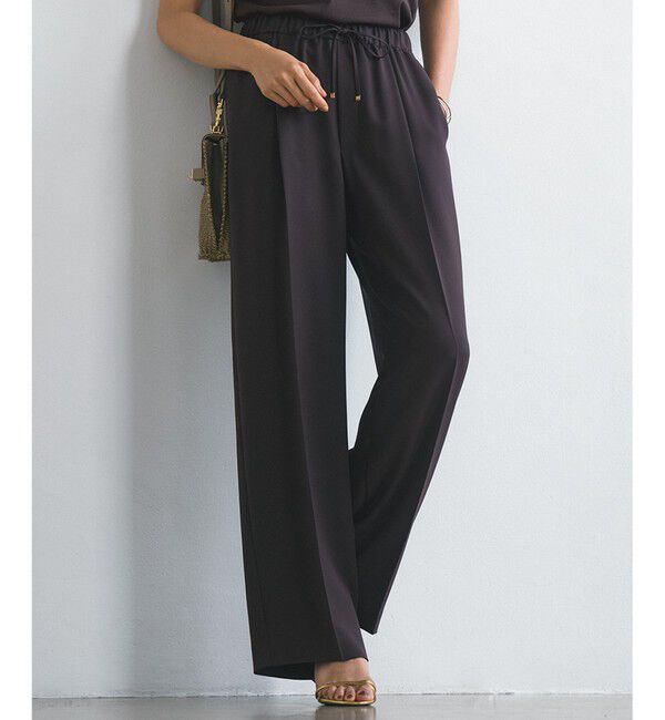 23区「【新色追加/洗える】ストレッチジョーゼット ワイドパンツ」|その他|ﾀﾞｰｸﾌﾞ