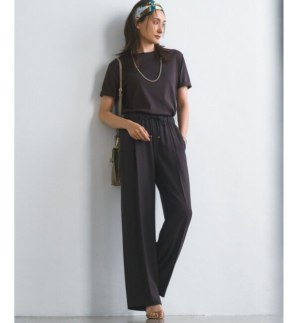 23区「【新色追加/洗える】ストレッチジョーゼット ワイドパンツ」|その他|