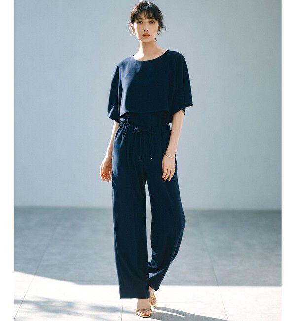 23区「【新色追加/洗える】ストレッチジョーゼット ワイドパンツ」|その他|