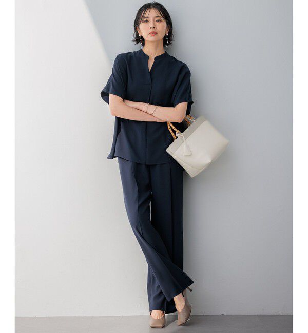 23区「【新色追加/洗える】ストレッチジョーゼット ワイドパンツ」|その他|