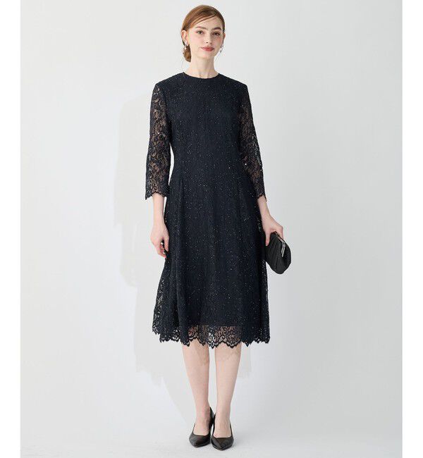 23区「【APPLAUDIR】スパンコールレース ドレス」|ドレス|