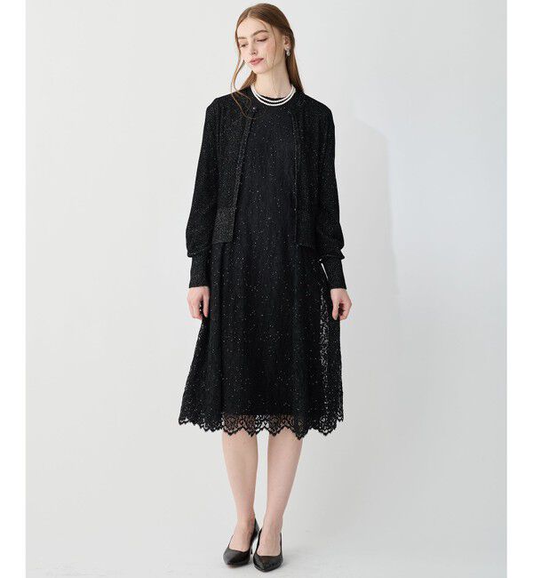 23区「【APPLAUDIR】スパンコールレース ドレス」|ドレス|