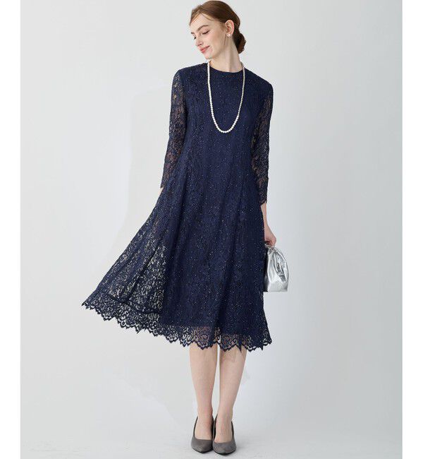 23区「【APPLAUDIR】スパンコールレース ドレス」|ドレス|