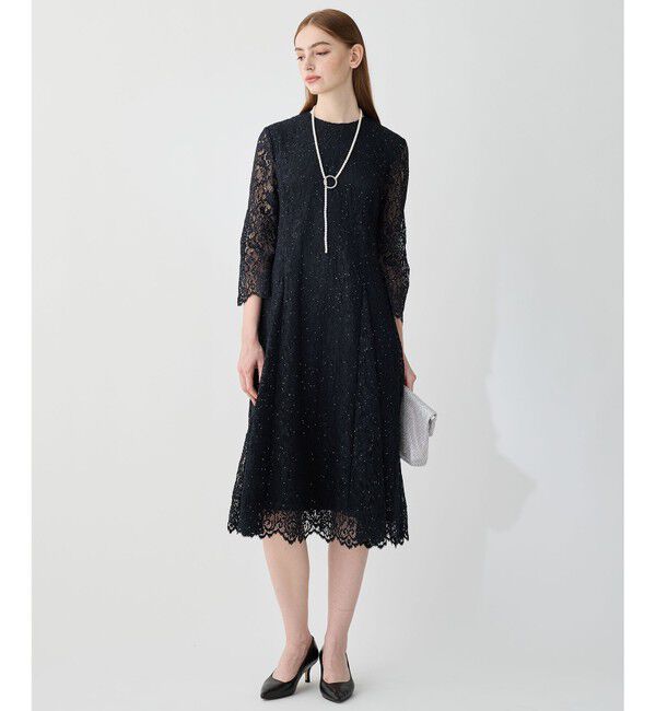 23区「【APPLAUDIR】スパンコールレース ドレス」|ドレス|