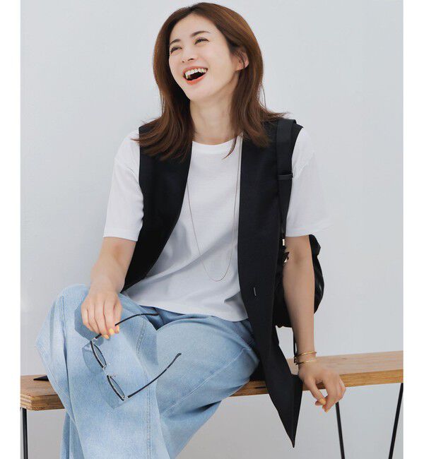 23区「【洗える】トリアセスラブストレッチ ジレ」|その他|