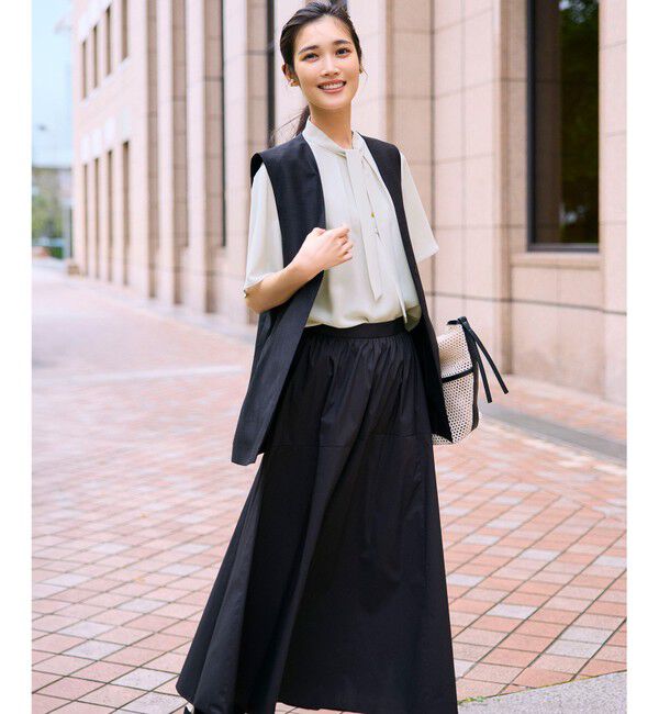 23区「【洗える】トリアセスラブストレッチ ジレ」|その他|