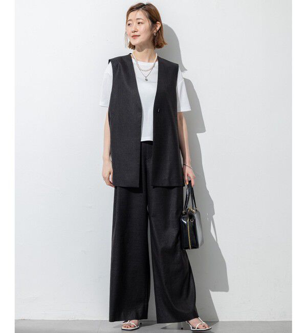 23区「【洗える】トリアセスラブストレッチ ジレ」|その他|