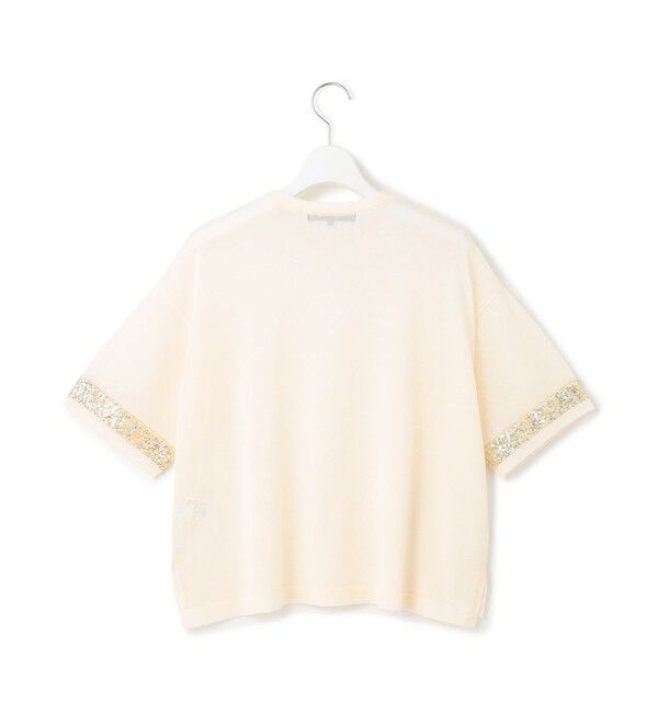 23区「【洗える】スパンコールシアー ニットT」|ニット・セーター|