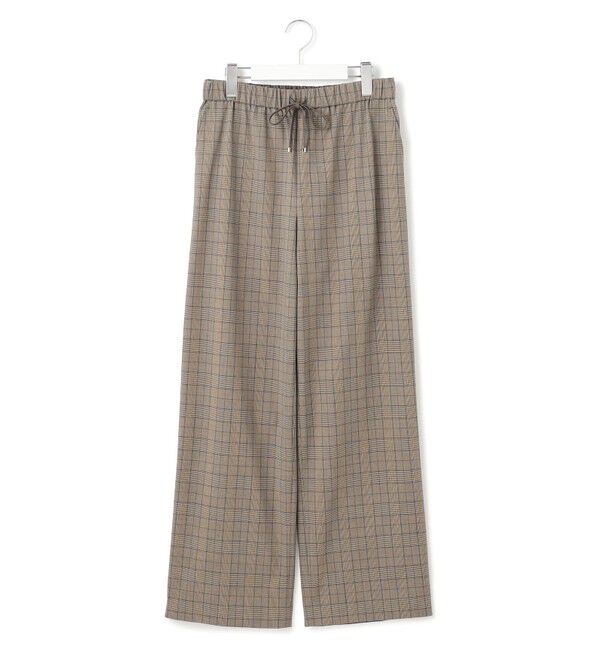 23区「【洗える】ドライ2WAYストレッチ チェック ワイド パンツ」|その他|