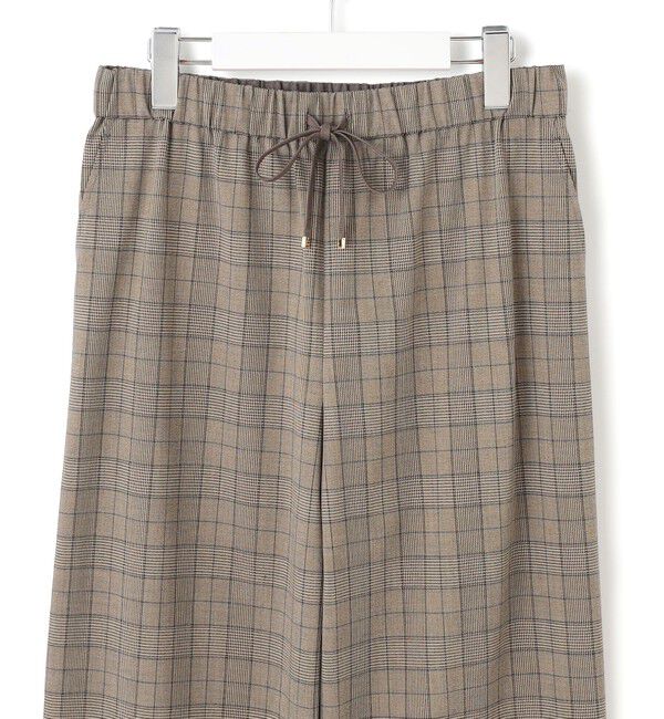 23区「【洗える】ドライ2WAYストレッチ チェック ワイド パンツ」|その他|