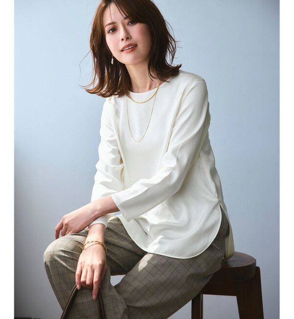 23区「【洗える】ドライ2WAYストレッチ チェック ワイド パンツ」|その他|