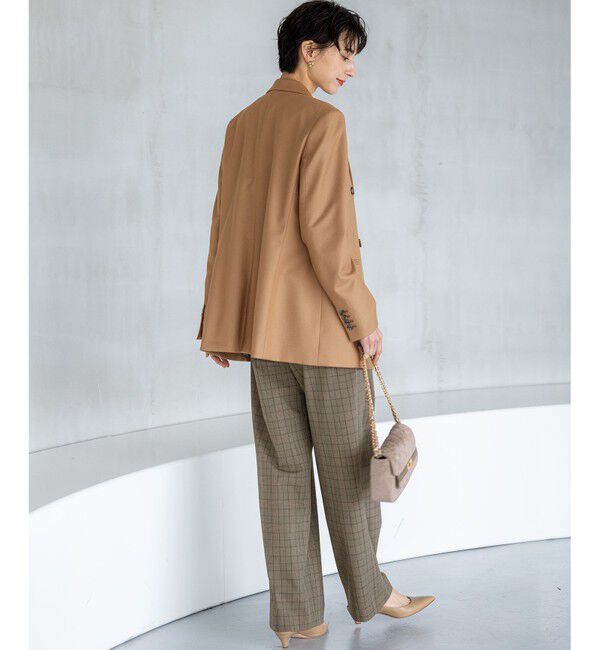 23区「【洗える】ドライ2WAYストレッチ チェック ワイド パンツ」|その他|