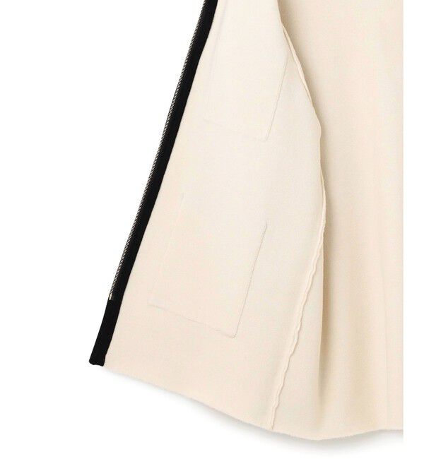 23区「【洗える】ミニブークレニット バイカラー ジャケット」|カーディガン|