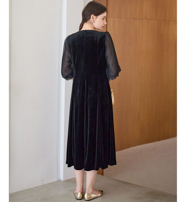23区「【APPLAUDIR】ベロアコンビ ドレス」|ドレス|