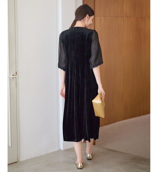 23区「【APPLAUDIR】ベロアコンビ ドレス」|ドレス|