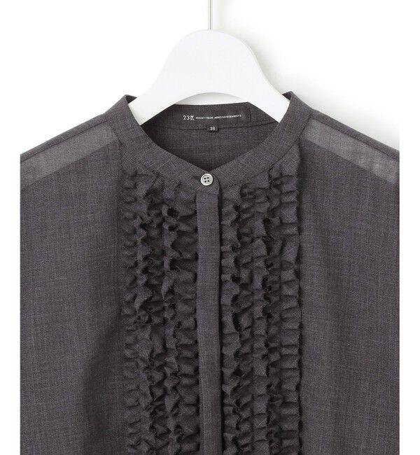 23区「【VERY11月号掲載/洗える】TWボイル フリルディテール ブラウス」|シャツ・ブラウス|