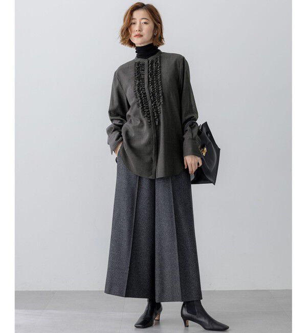 23区「【VERY11月号掲載/洗える】TWボイル フリルディテール ブラウス」|シャツ・ブラウス|