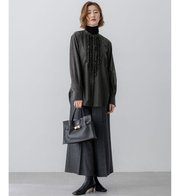 23区「【VERY11月号掲載/洗える】TWボイル フリルディテール ブラウス」|シャツ・ブラウス|