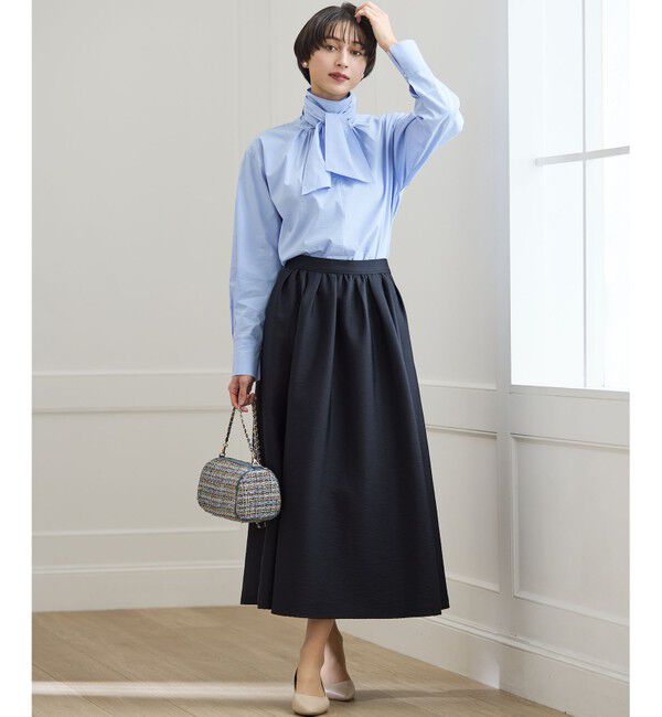 23区「【滝沢眞規子さん着用/Oggi・VERY掲載】ストレッチライトタイプライター 2WAY ボウタイブラウス」|シャツ・ブラウス|