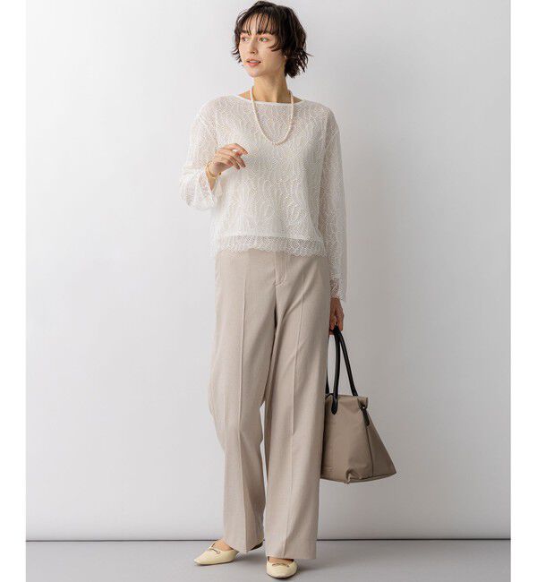 23区「アイアスマットストレッチ ワイド パンツ」|その他|