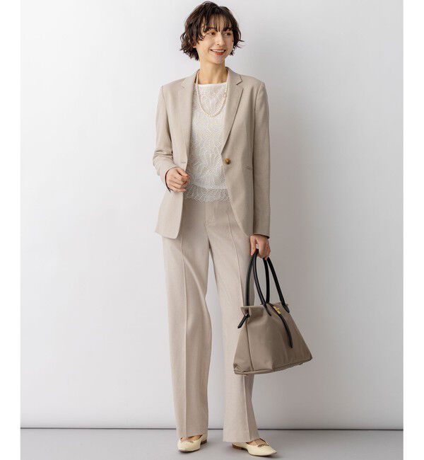 23区「アイアスマットストレッチ ワイド パンツ」|その他|