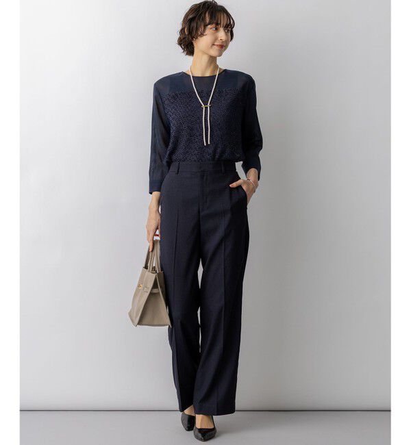 23区「アイアスマットストレッチ ワイド パンツ」|その他|