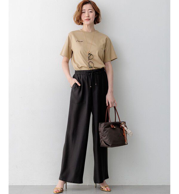 23区「【見上愛さん着用】ブライトカルゼ ワイド パンツ」|その他|