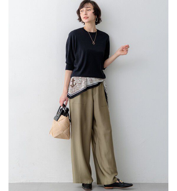 23区「【見上愛さん着用】ブライトカルゼ ワイド パンツ」|その他|