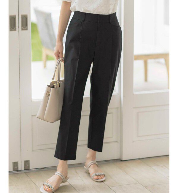 ANY SIS「【接触冷感・UVカット・撥水】クールタッチテーパード パンツ」|その他|ブラック