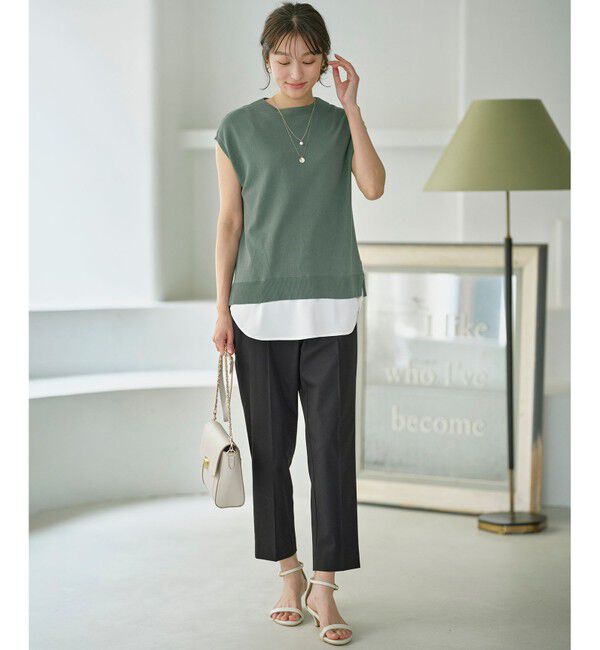 ANY SIS「【接触冷感・UVカット・撥水】クールタッチテーパード パンツ」|その他|