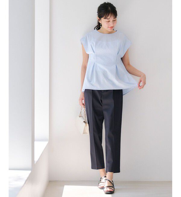 ANY SIS「【接触冷感・UVカット・撥水】クールタッチテーパード パンツ」|その他|ネイビー