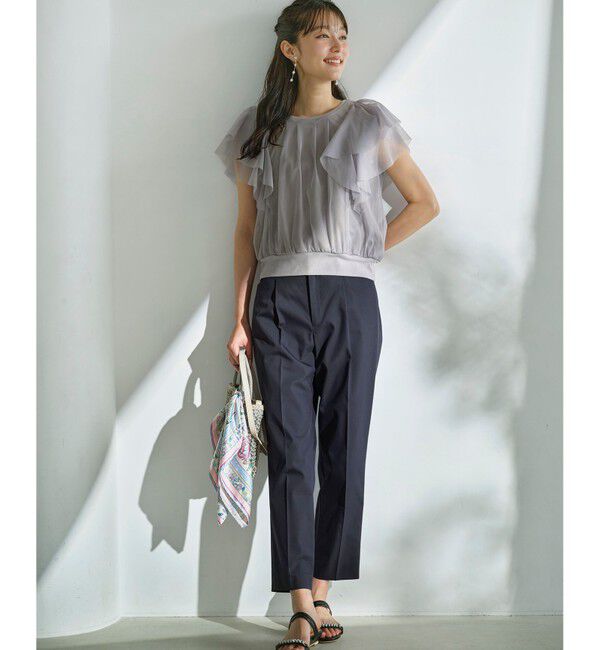 ANY SIS「【接触冷感・UVカット・撥水】クールタッチテーパード パンツ」|その他|