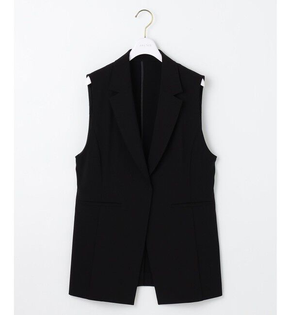ANY SIS「【洗える】セレモニーダブルクロス ジレ」|その他|ブラック
