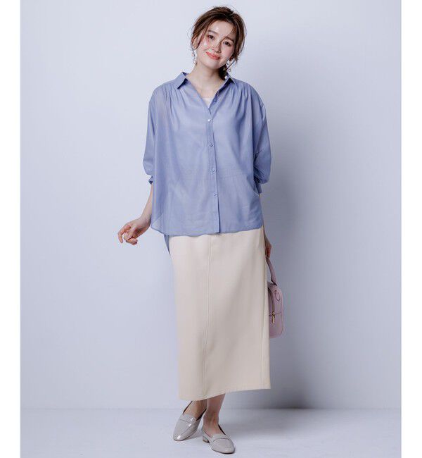 ANY SIS「【洗える】リネンライクシアーローン ブラウス」|シャツ・ブラウス|