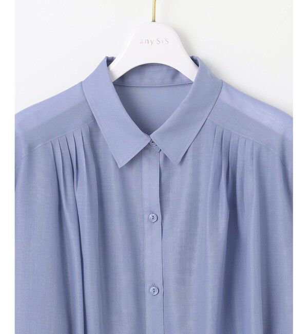 ANY SIS「【洗える】リネンライクシアーローン ブラウス」|シャツ・ブラウス|